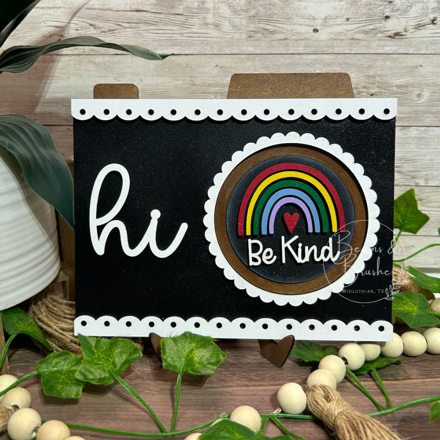 Rainbow Be Kind 3 inch Round Insert