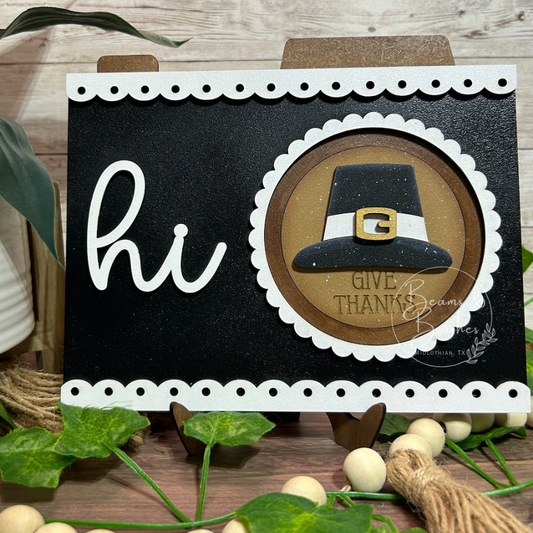 Pilgrim Hat 3 inch Round Insert