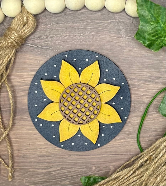 Sunflower 3 inch Round Insert