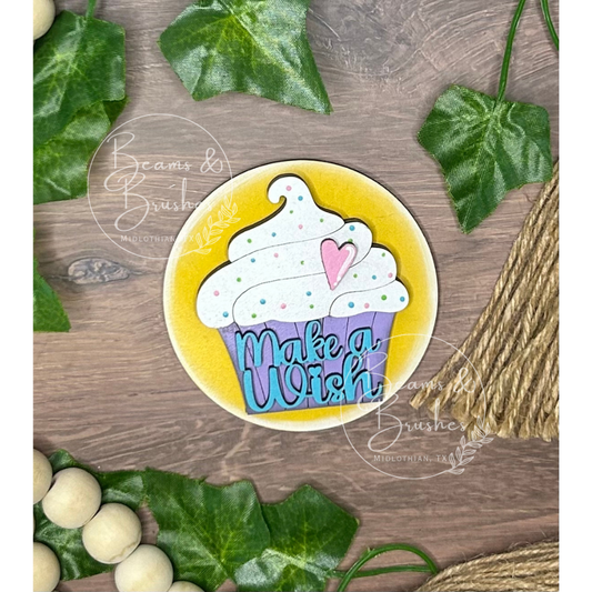 Cupcake 3 inch Round Insert