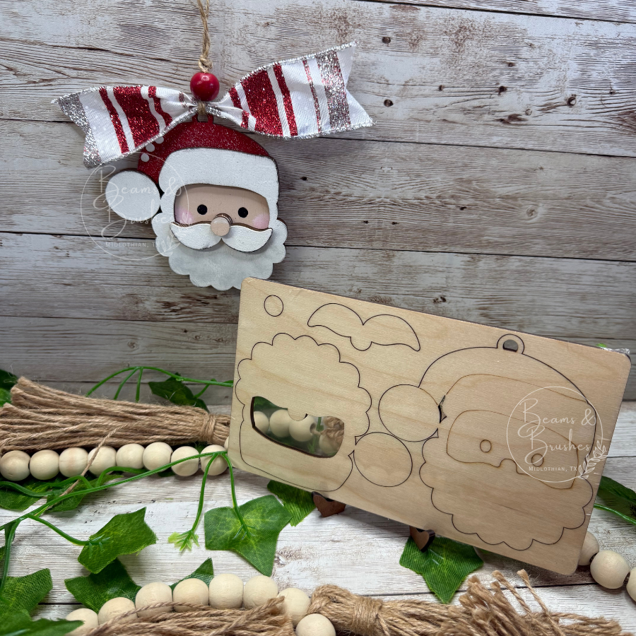 DIY ORNAMENT KIT - Fluffy Santa