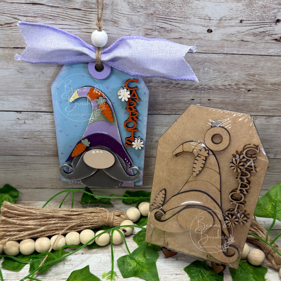 DIY ORNAMENT/GIFT TAG KIT - Gnome Carrots