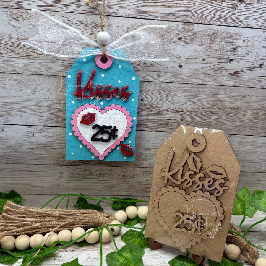 DIY ORNAMENT/GIFT TAG KIT - Kisses