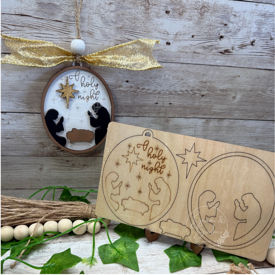 DIY ORNAMENT KIT - O Holy Night Manger