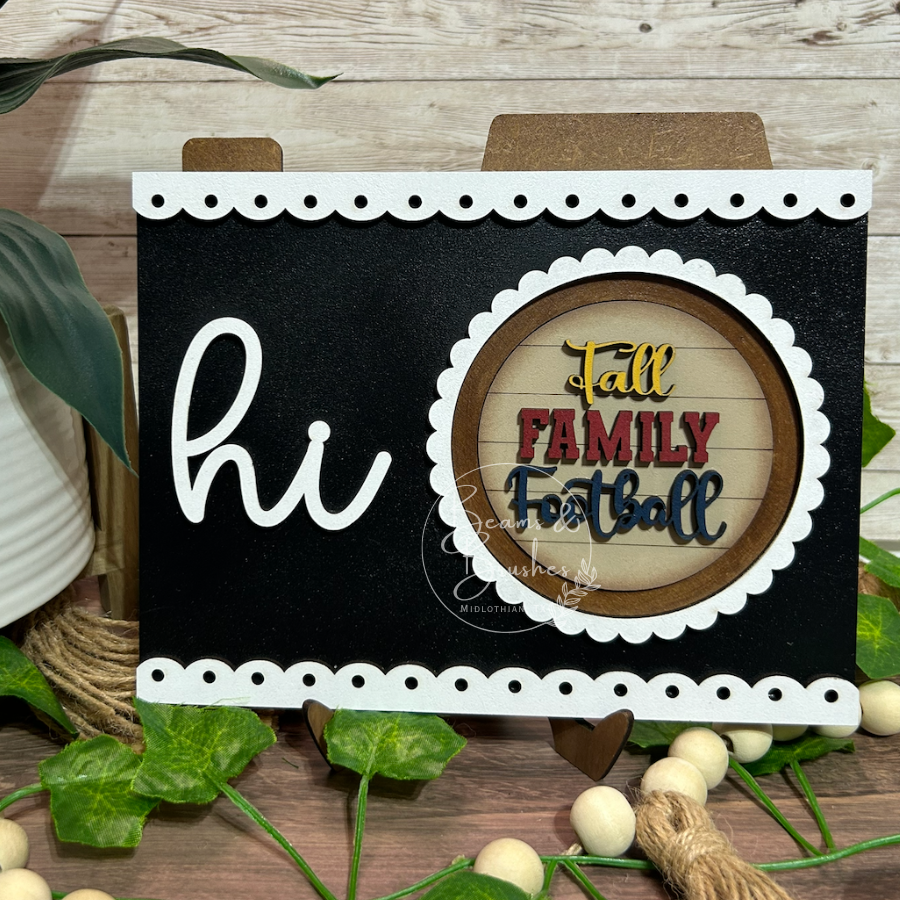 Fall, Family, Football 3 inch Round Insert