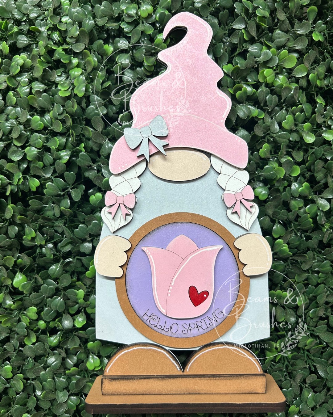 Girl Gnome Shelf Sitter for 3 inch round inserts