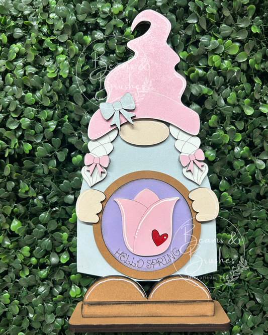 Girl Gnome Shelf Sitter for 3 inch round inserts