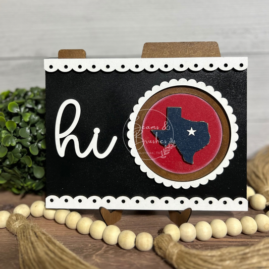 Texas - Red 3 inch Round Insert