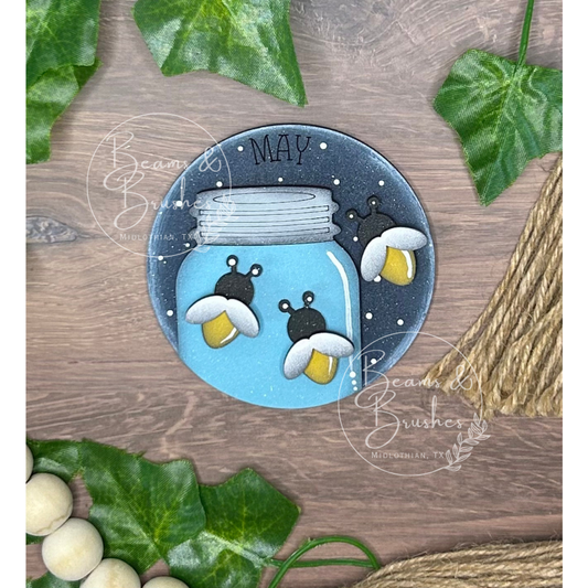 May - Fireflies 3 inch Round Insert