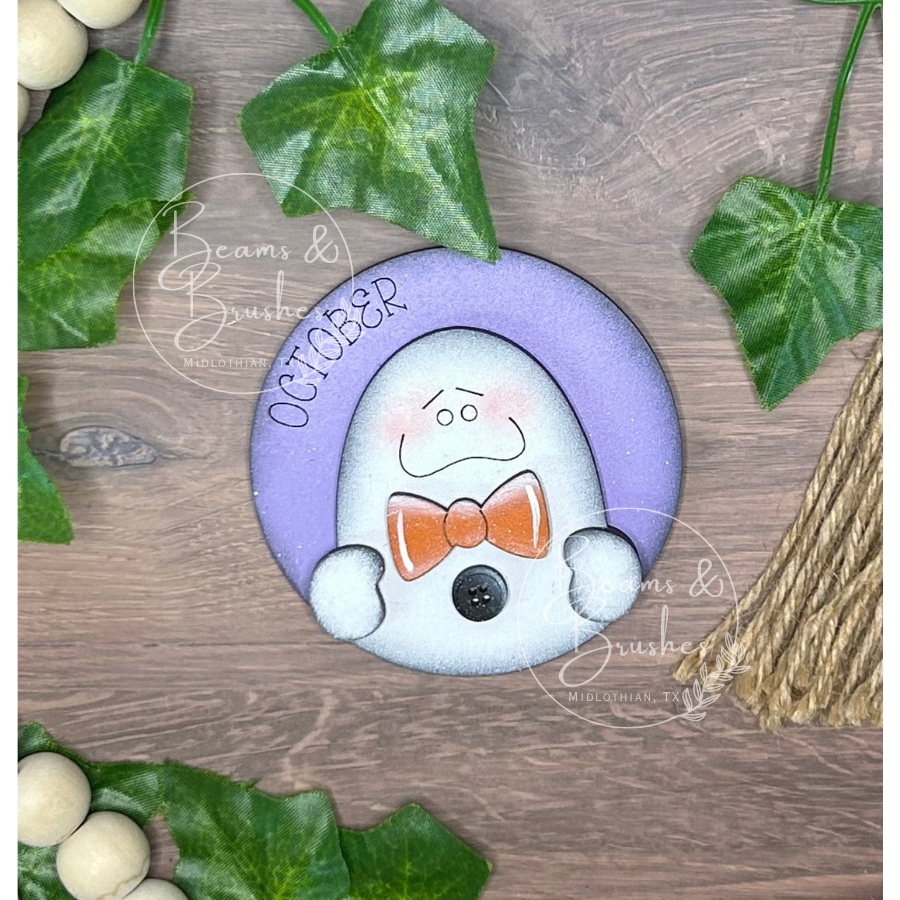 October - Ghost 3 inch Round Insert