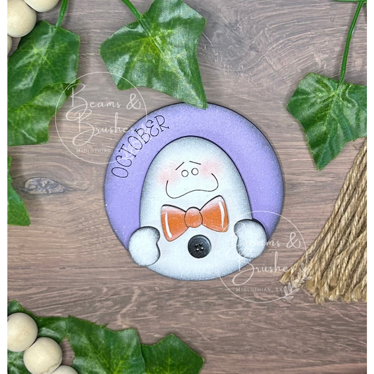 October - Ghost 3 inch Round Insert
