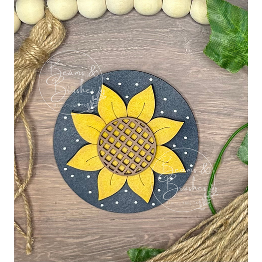 Sunflower 3 inch Round Insert