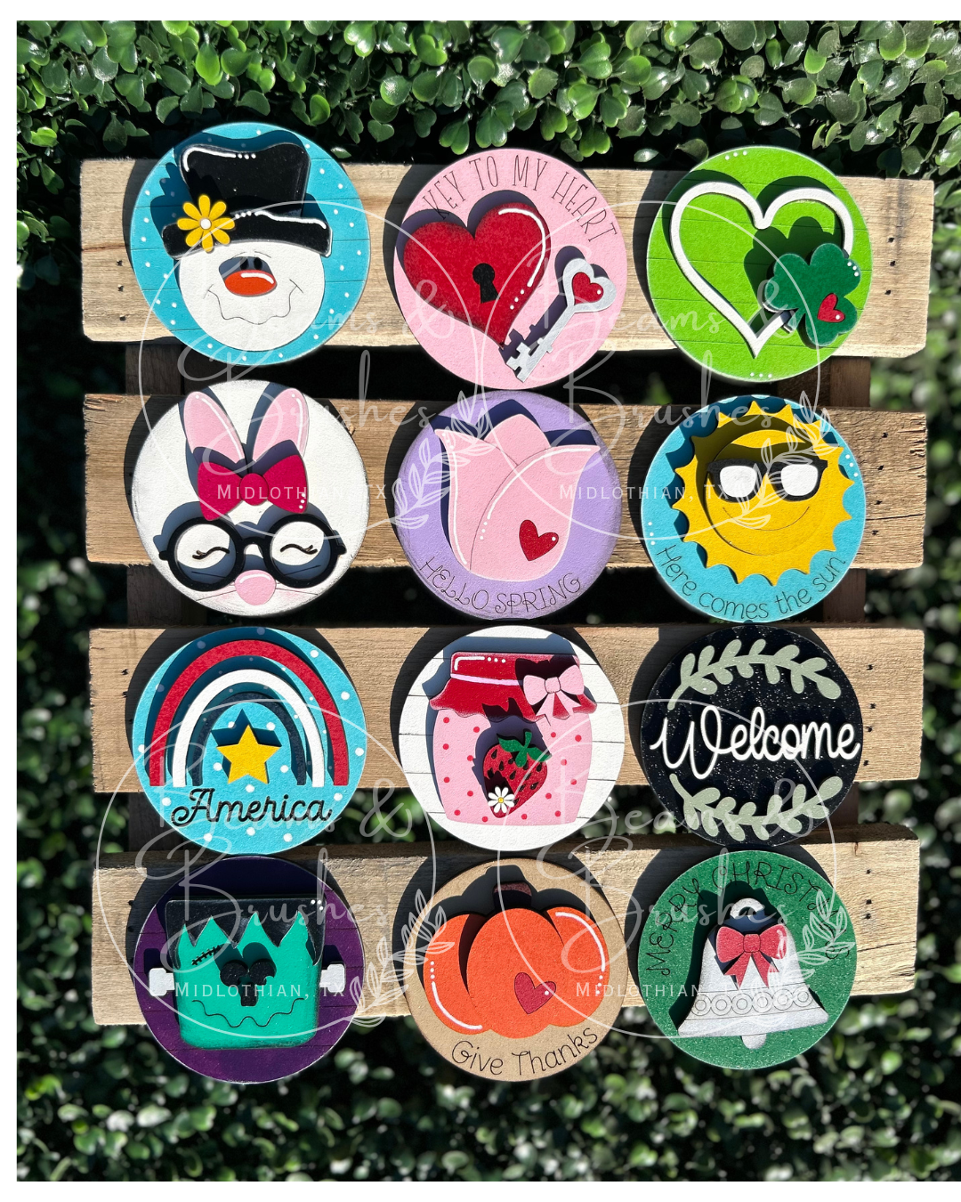 Seasonal 3 inch Round Inserts
