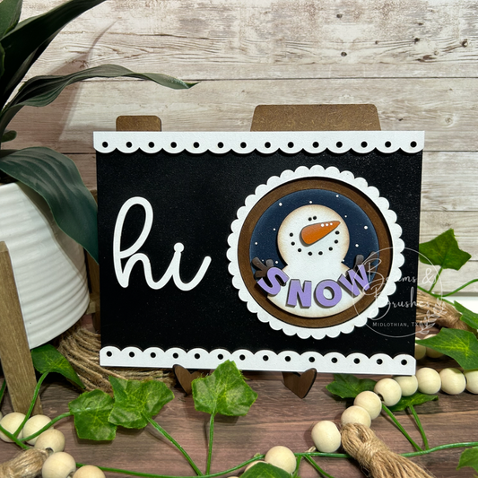 Snowman 3 inch Round Insert