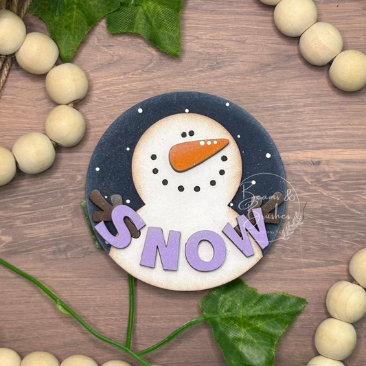 Snowman 3 inch Round Insert