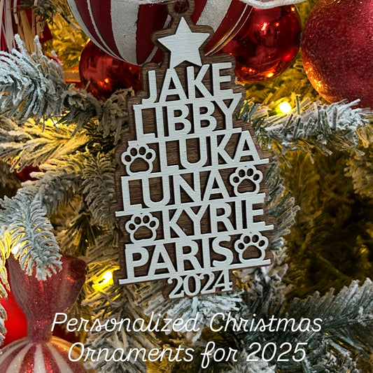 Family Name Personalizable Christmas Ornament