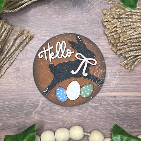 Bunny with Eggs 3 inch Round Insert