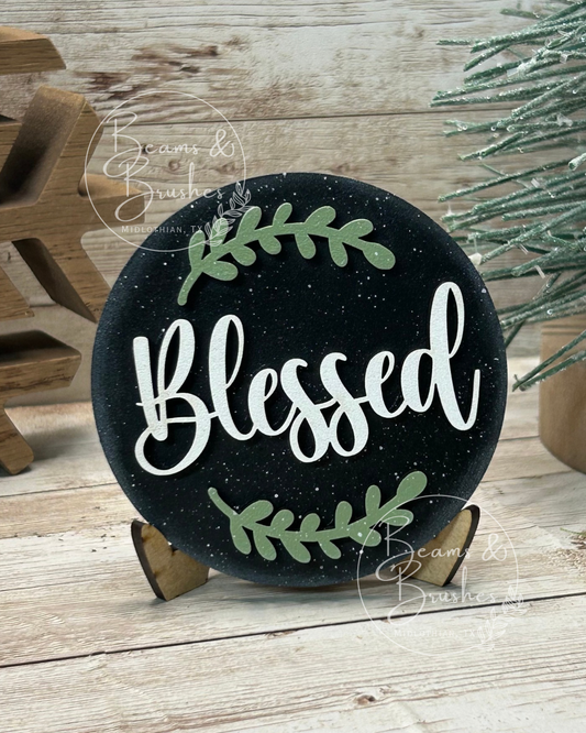 Blessed 3 inch Round Insert