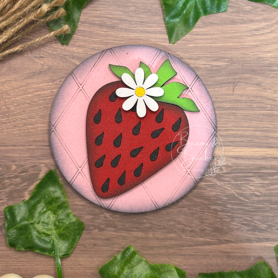 Strawberry 3 inch Round Insert