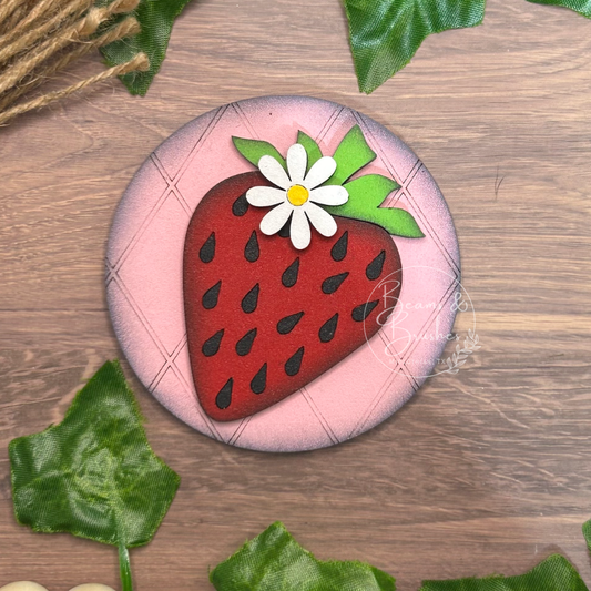 Strawberry 3 inch Round Insert