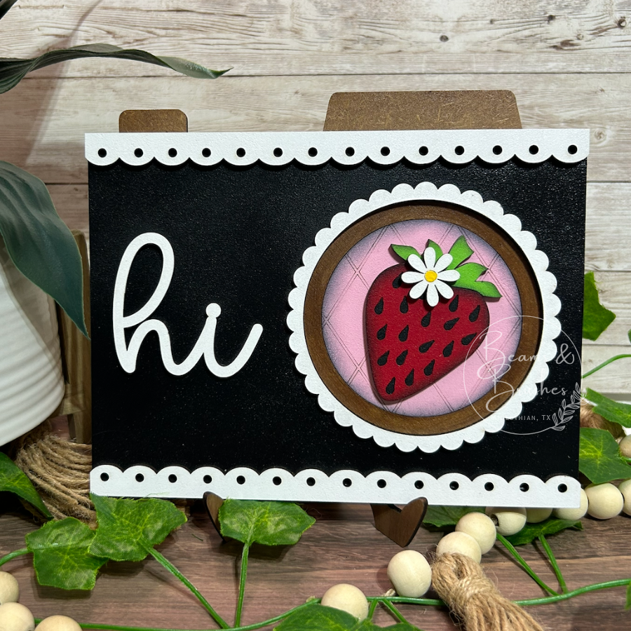 Strawberry 3 inch Round Insert