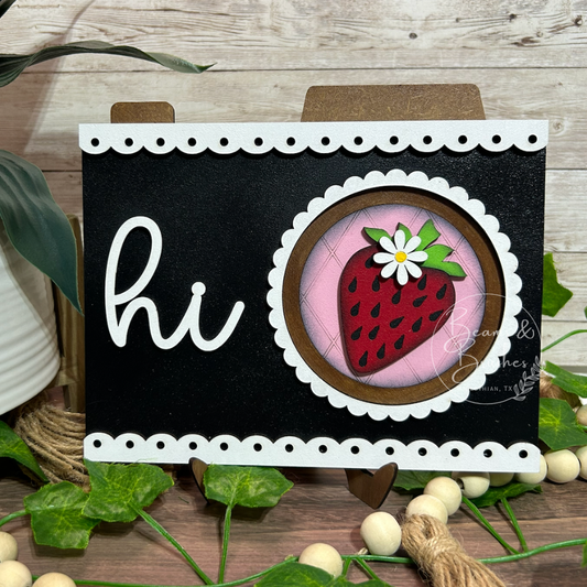 Strawberry 3 inch Round Insert