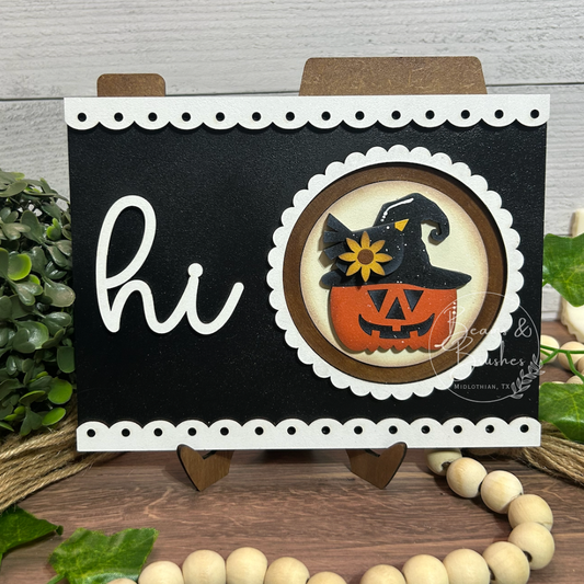 Jack O Lantern 3 inch Round Insert