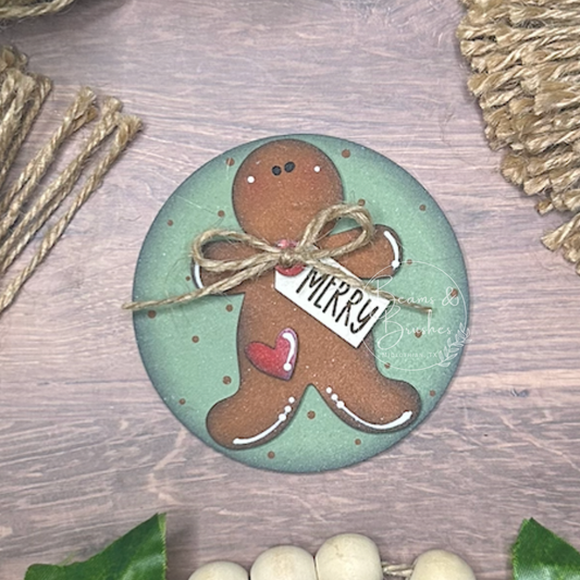 Gingerbread 3 inch Round Insert
