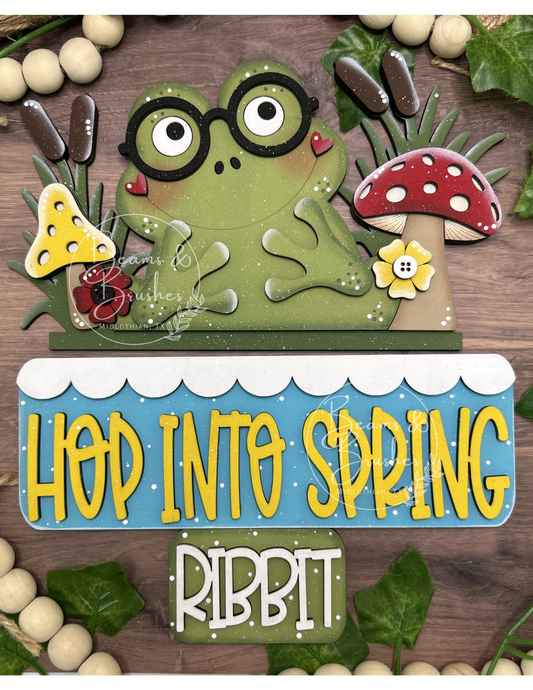 Hop Into Spring Frog Truck Insert