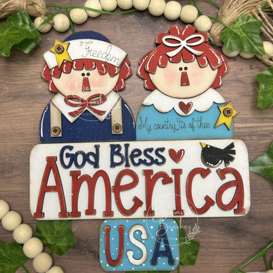 Primitive America Raggedy Ann & Andy Truck Insert