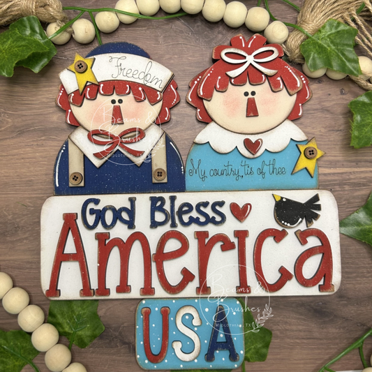 Primitive America Raggedy Ann & Andy Truck Insert