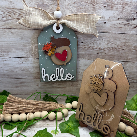 DIY ORNAMENT/GIFT TAG KIT - Acorn Hello