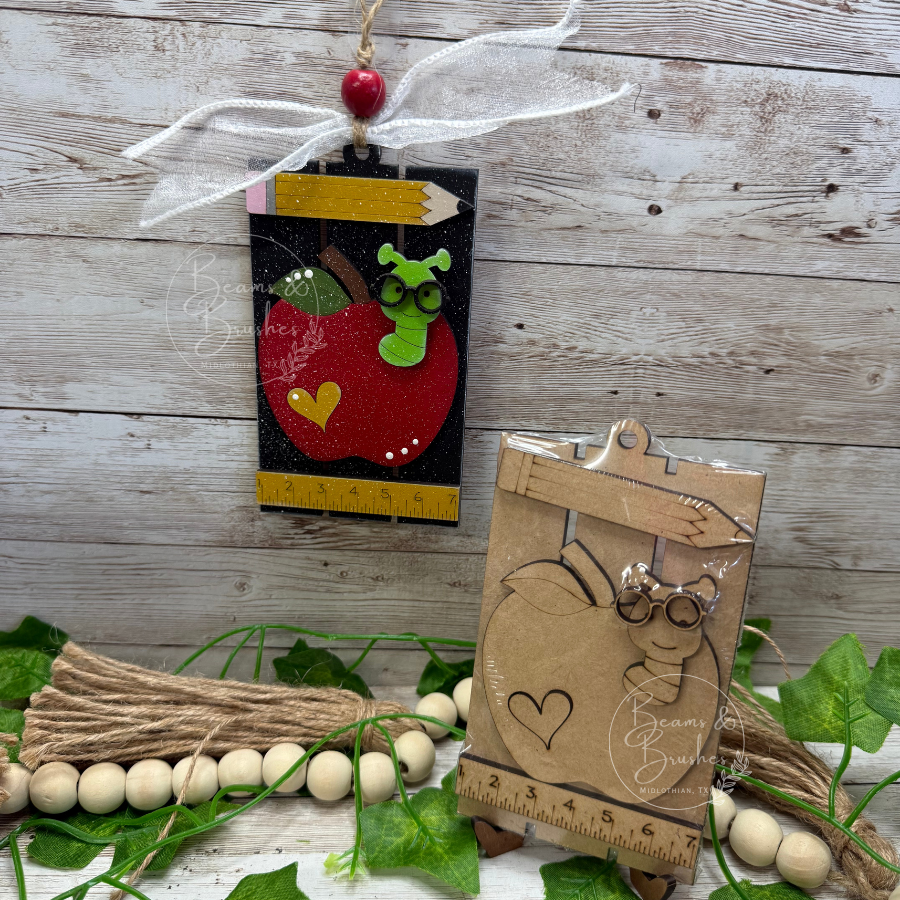 DIY ORNAMENT/GIFT TAG KIT - Apple Worm