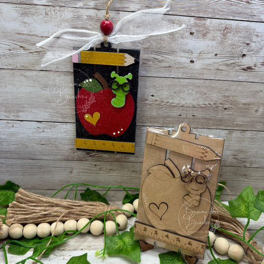 DIY ORNAMENT/GIFT TAG KIT - Apple Worm