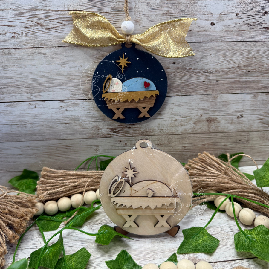 DIY ORNAMENT KIT - Baby in a Manger