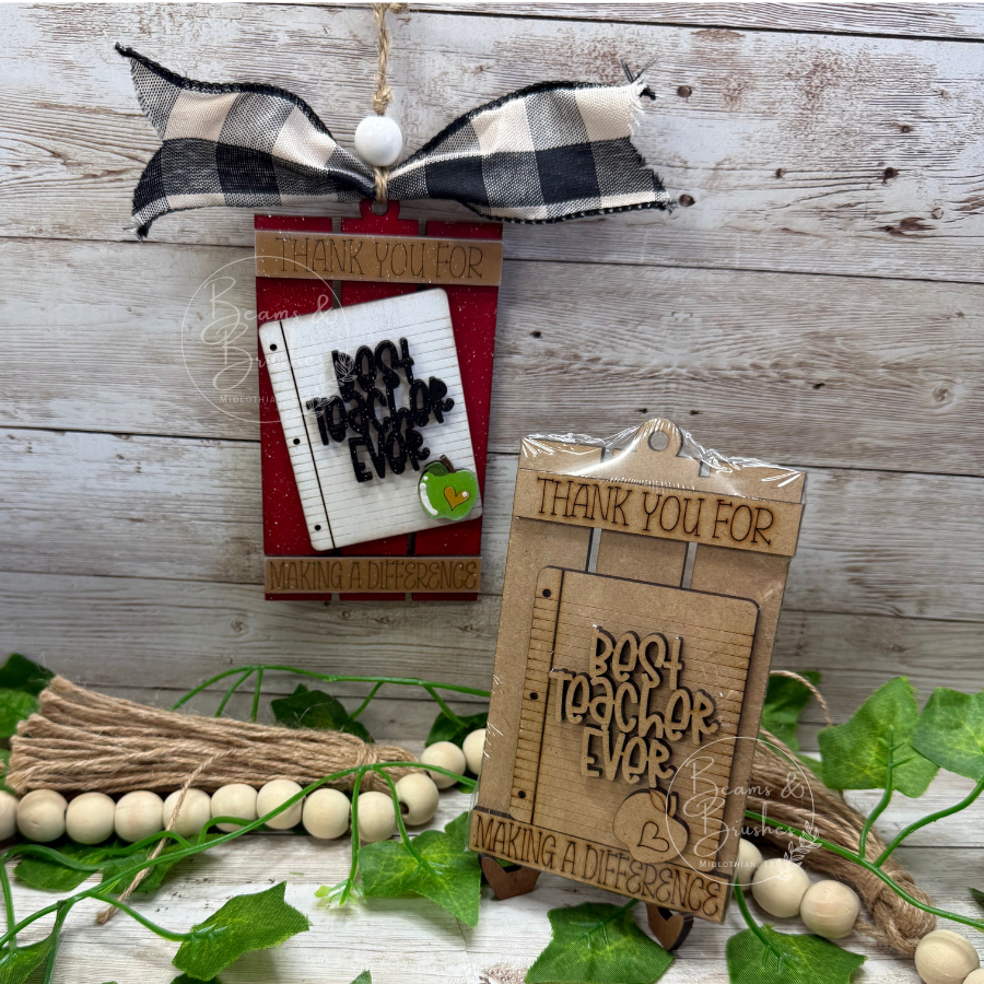 DIY ORNAMENT/GIFT TAG KIT - Best Teacher Ever