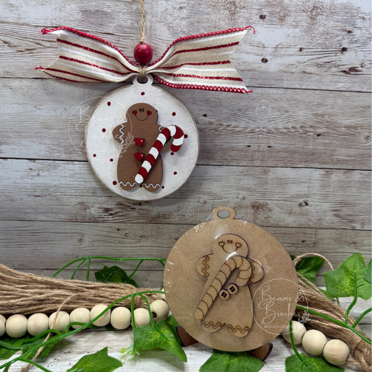 DIY ORNAMENT KIT - Gingerbread Candy Cane