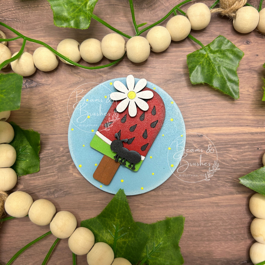 Watermelon Popsicle 3 inch Round Insert