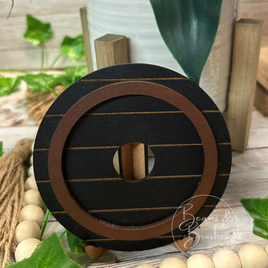 Black/Brown Round Desk Base for 3 inch inserts