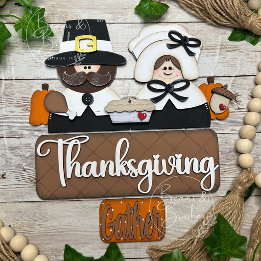 Thanksgiving Pilgrim Gather Truck Insert