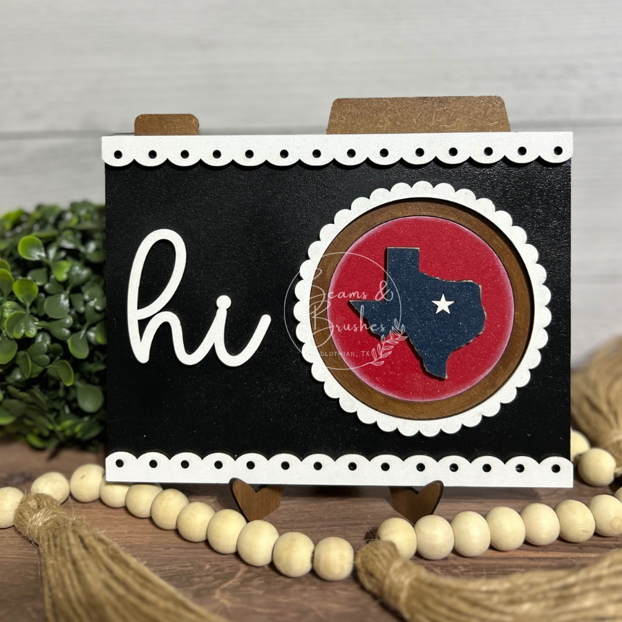 Texas - Red 3 inch Round Insert