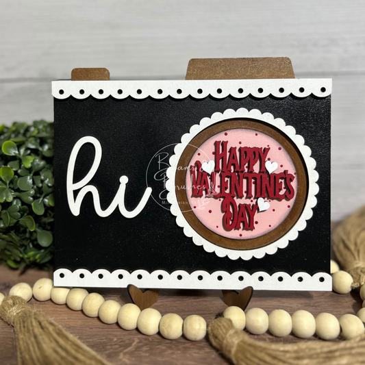 Happy Valentine's Day 3 inch Round Insert