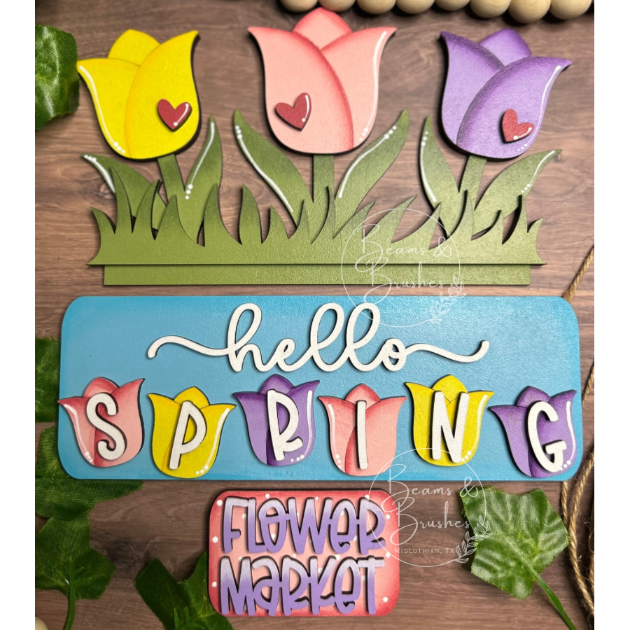 Hello Spring Truck Insert